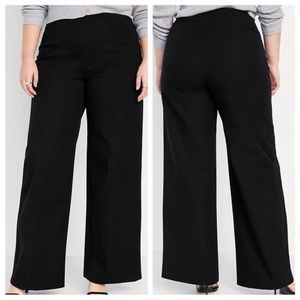 Old Navy High-Waisted Pull-On Pixie Wide-Leg Pants for Women Medium Black EUC
